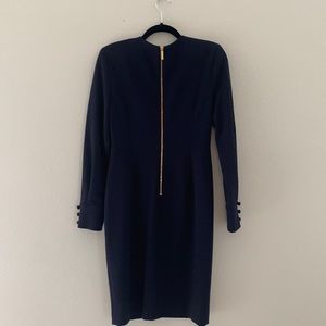 Calvin Klein Navy Split Sleeve Dress